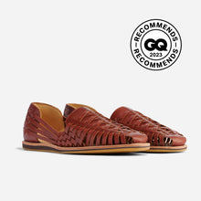 Mens | Leather Huarache Sandal | Brandy