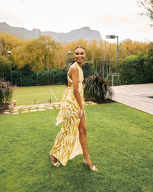 Mailys Dress - Jardin Mustard - diarrablu