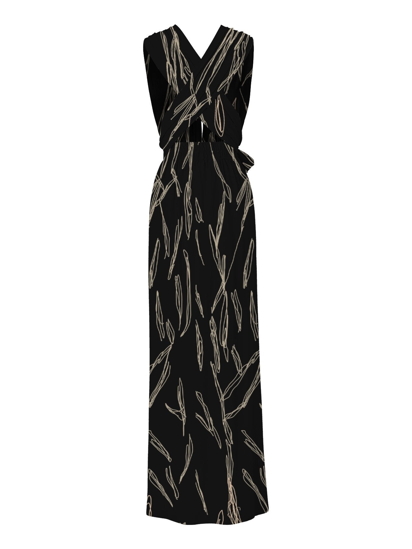 Mailys Dress - Scribble Noir - diarrablu