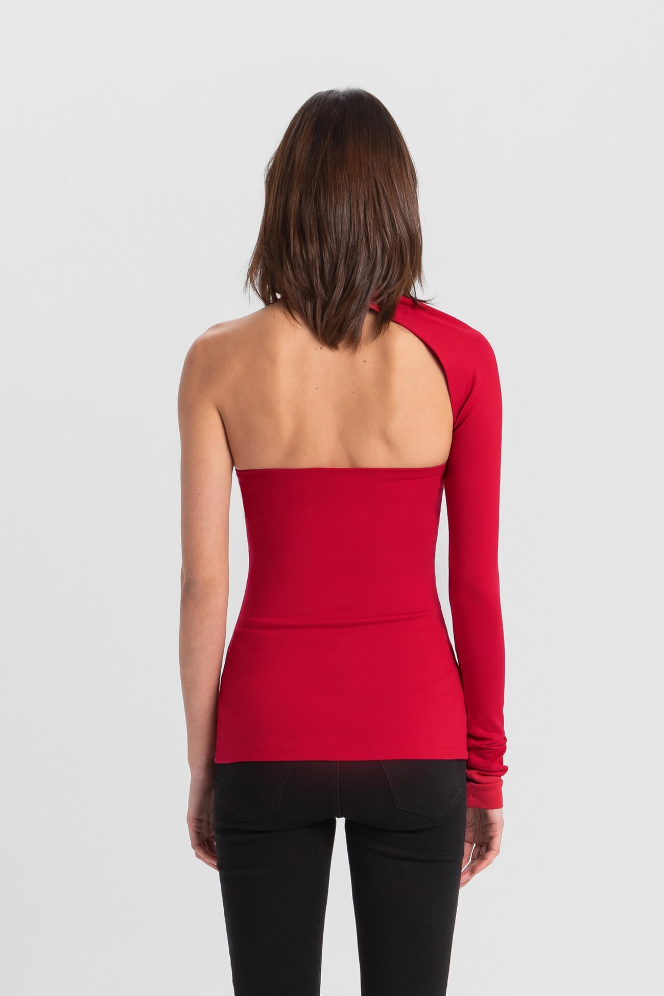 Manhattan One Shoulder Top | Red