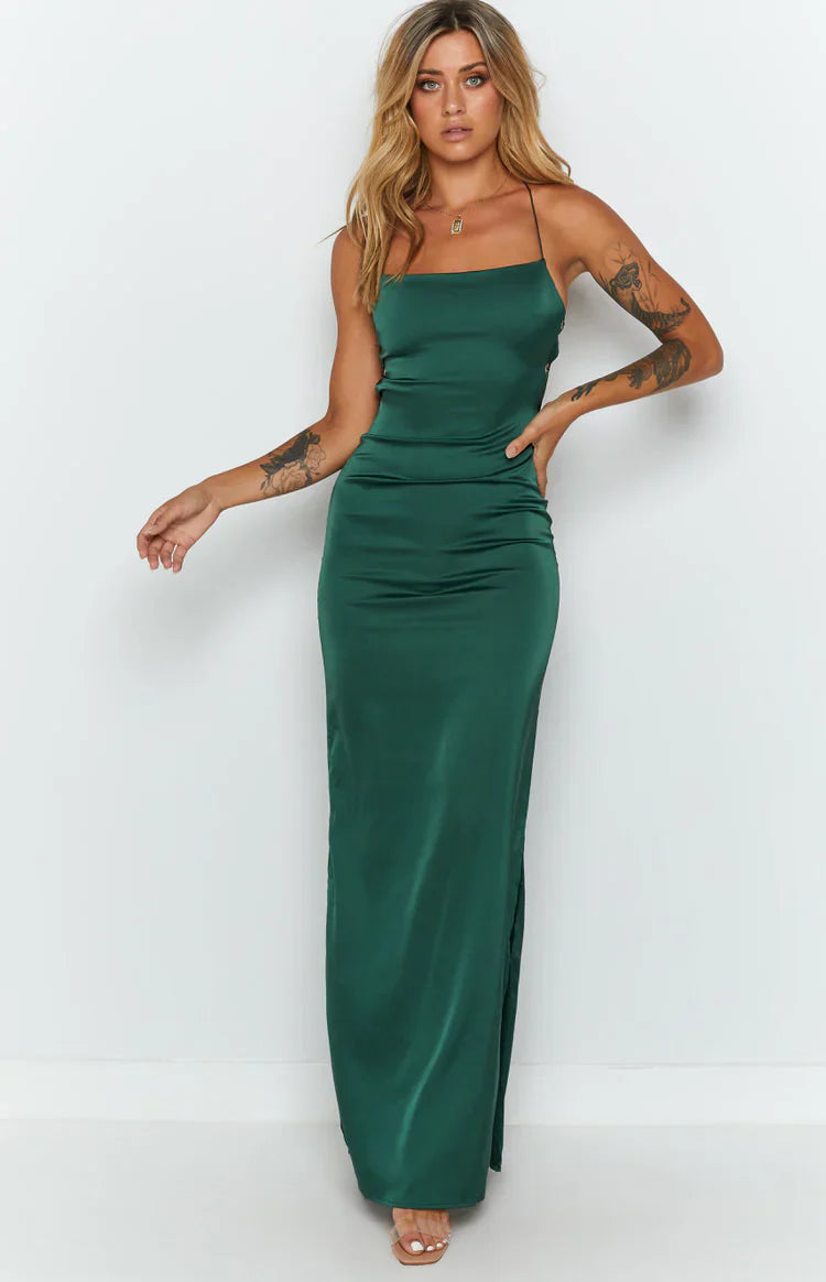 Manhattan Slip Formal Dress | Emerald