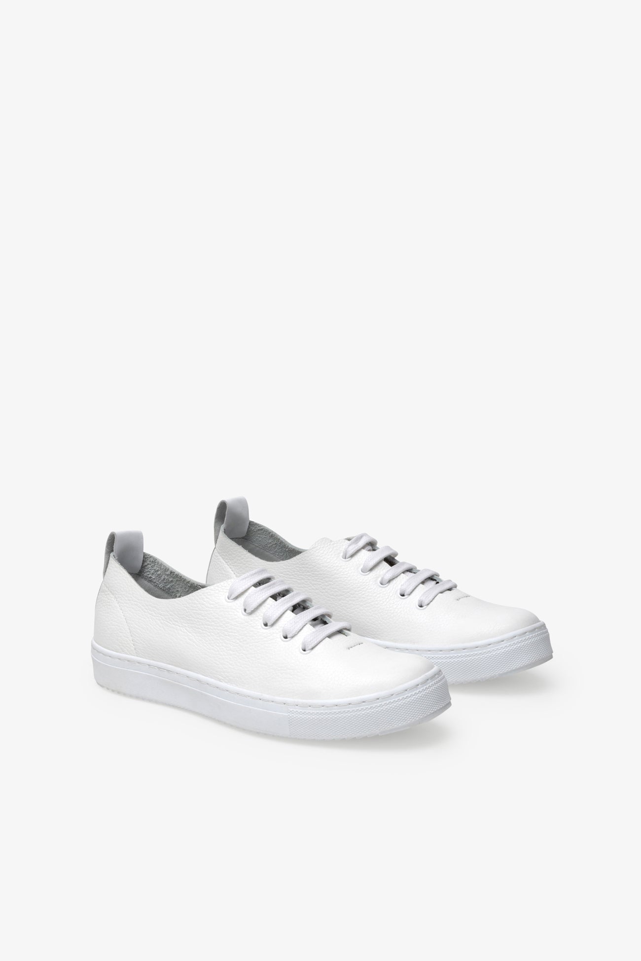 Kit Low Top Leather Sneakers | White Pebble