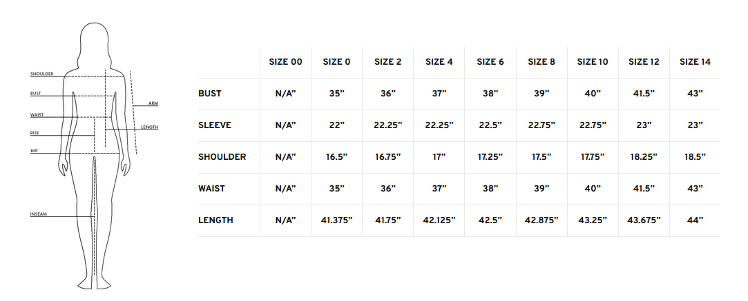 Product size guide