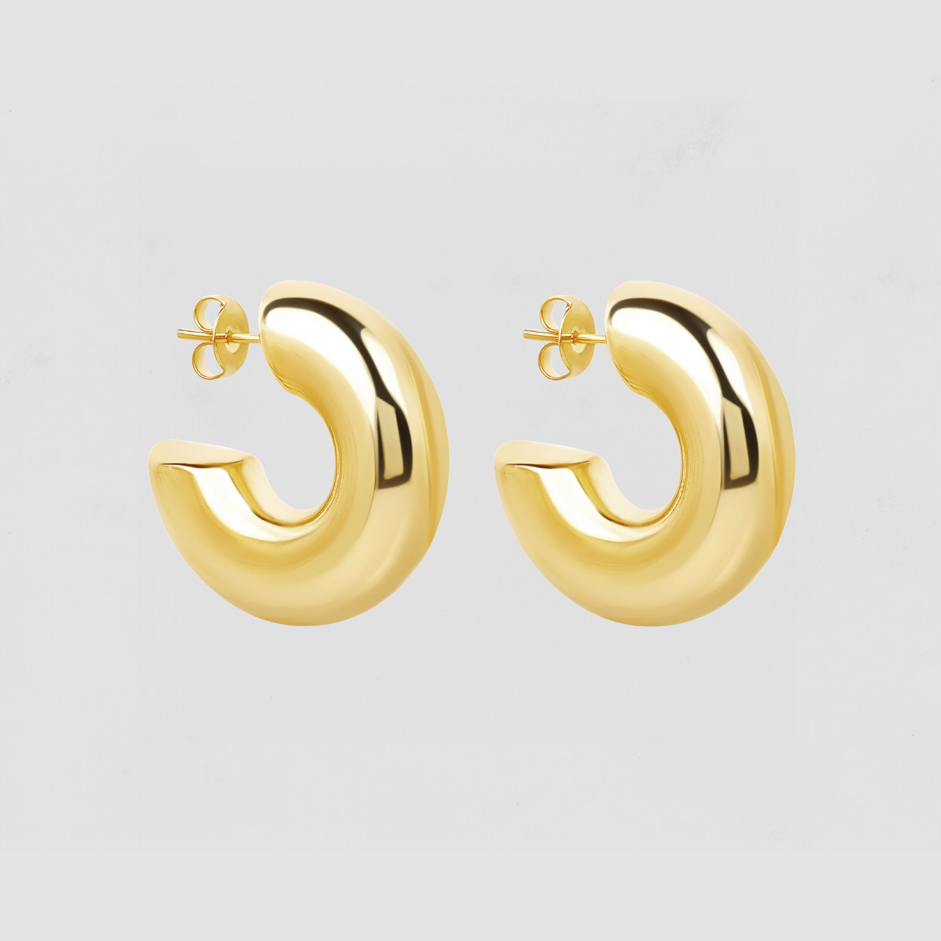 The Medium Gold Hailey Hoops | Gold