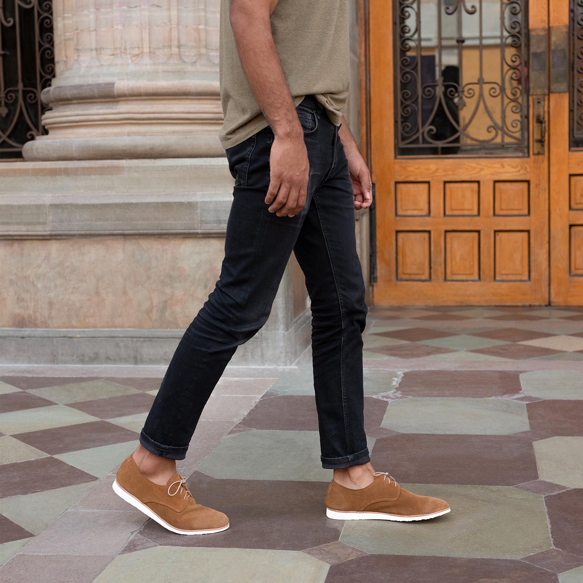 Lightweight Flex Derby Tan Men's Leather Loafer Nisolo