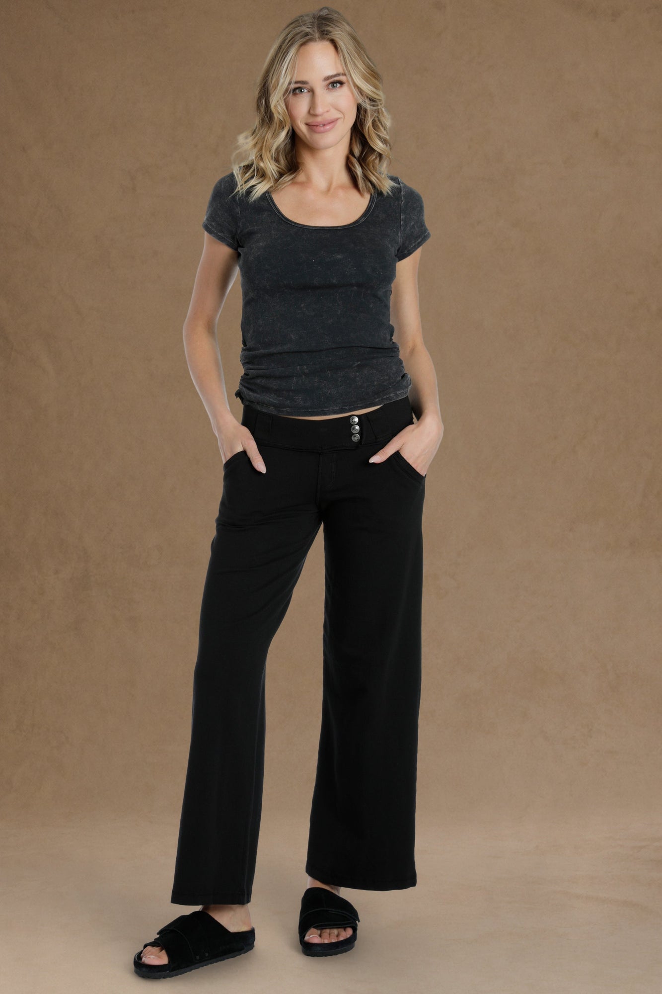 Women | Belted Lounge Pant | Black