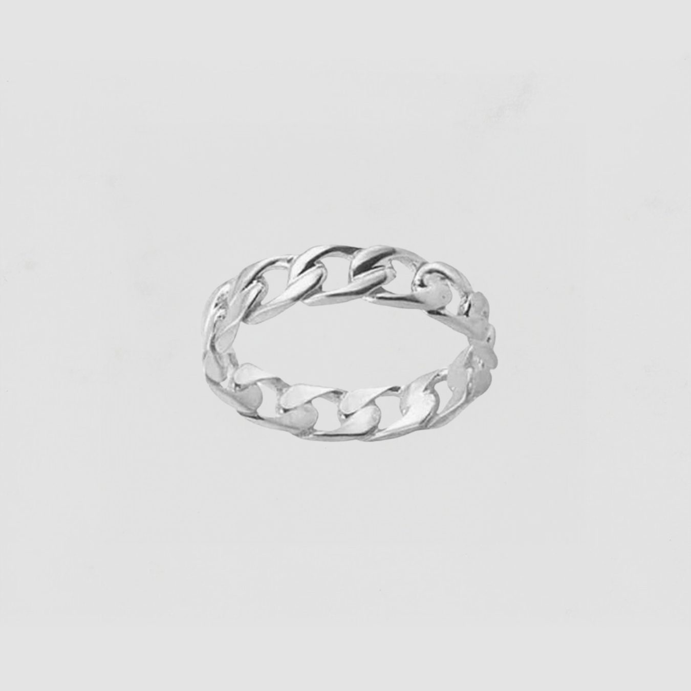 The Mid Size Curb Ring | Silver