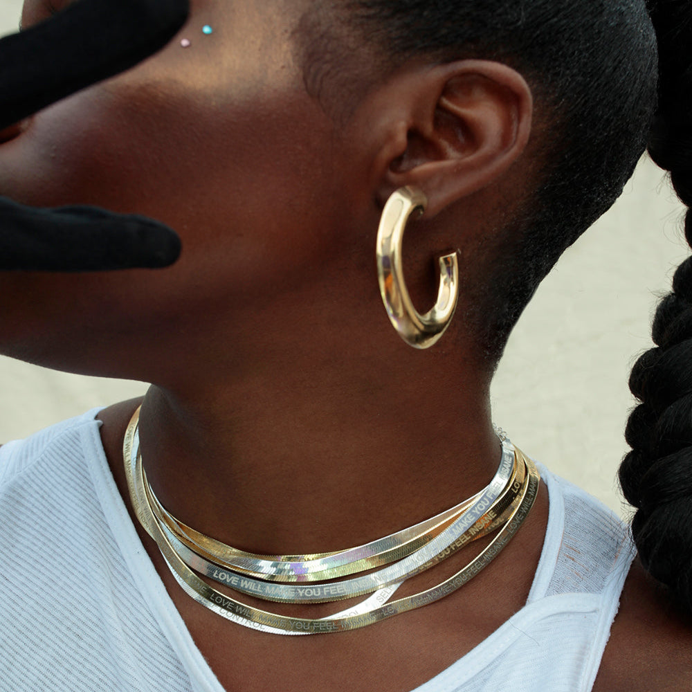 What Was Mine Still Is Herringbone Chain Necklace | Silver