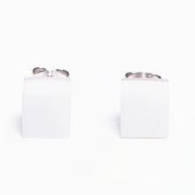 Cubic Earrings | Silver | White Agate