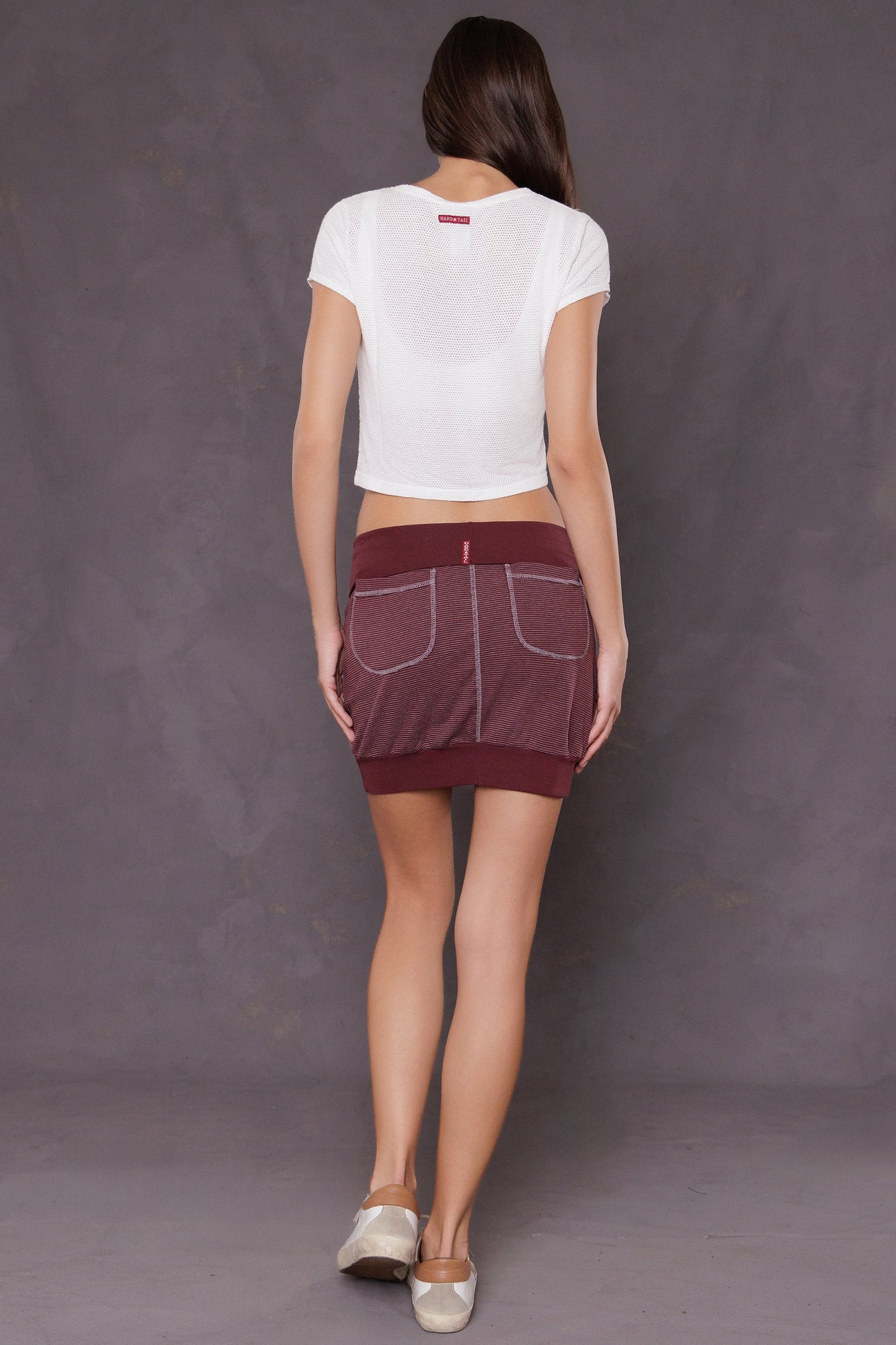 Women | Rolldown Slouchy Cocoon Mini Skirt | Wine Not
