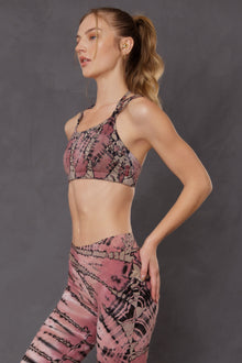 Women | Mini Tonal Stripe Bra | Multi Color Adire Wash 1