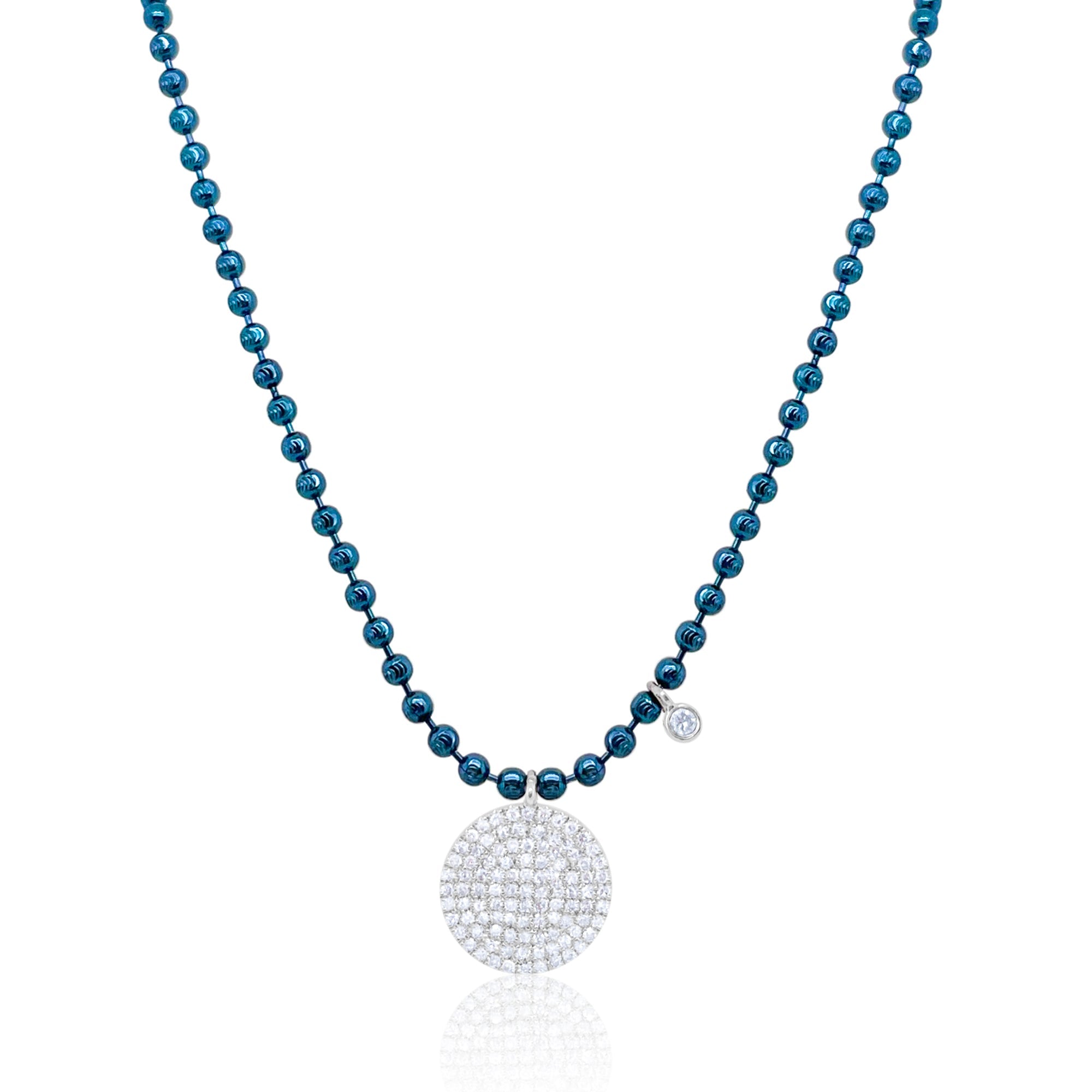 Silver And Gold Diamond Disc Ball Chain | Silver