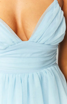 Nadine Tulle Mini Dress | Blue