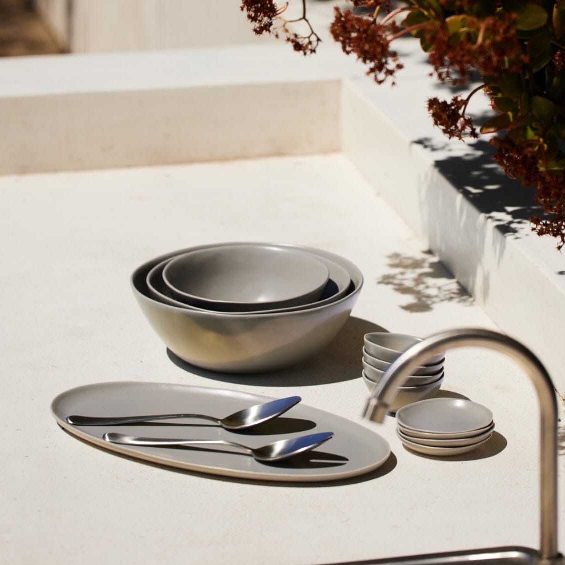 Nested Serving Bowls | Dove Gray