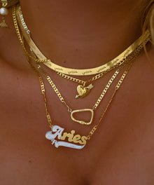 Habibi Herringbone Chain Necklace | Gold Vermeil