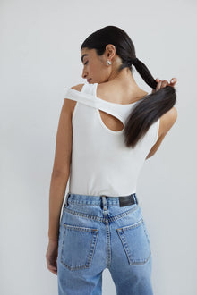 Asymmetric Shoulder Top | Off White