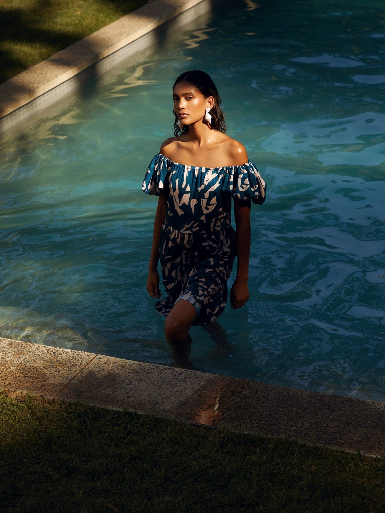 Nura Dress - Batik Blu - diarrablu