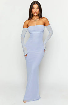 Odette Long Sleeve Formal Maxi Dress | Lilac