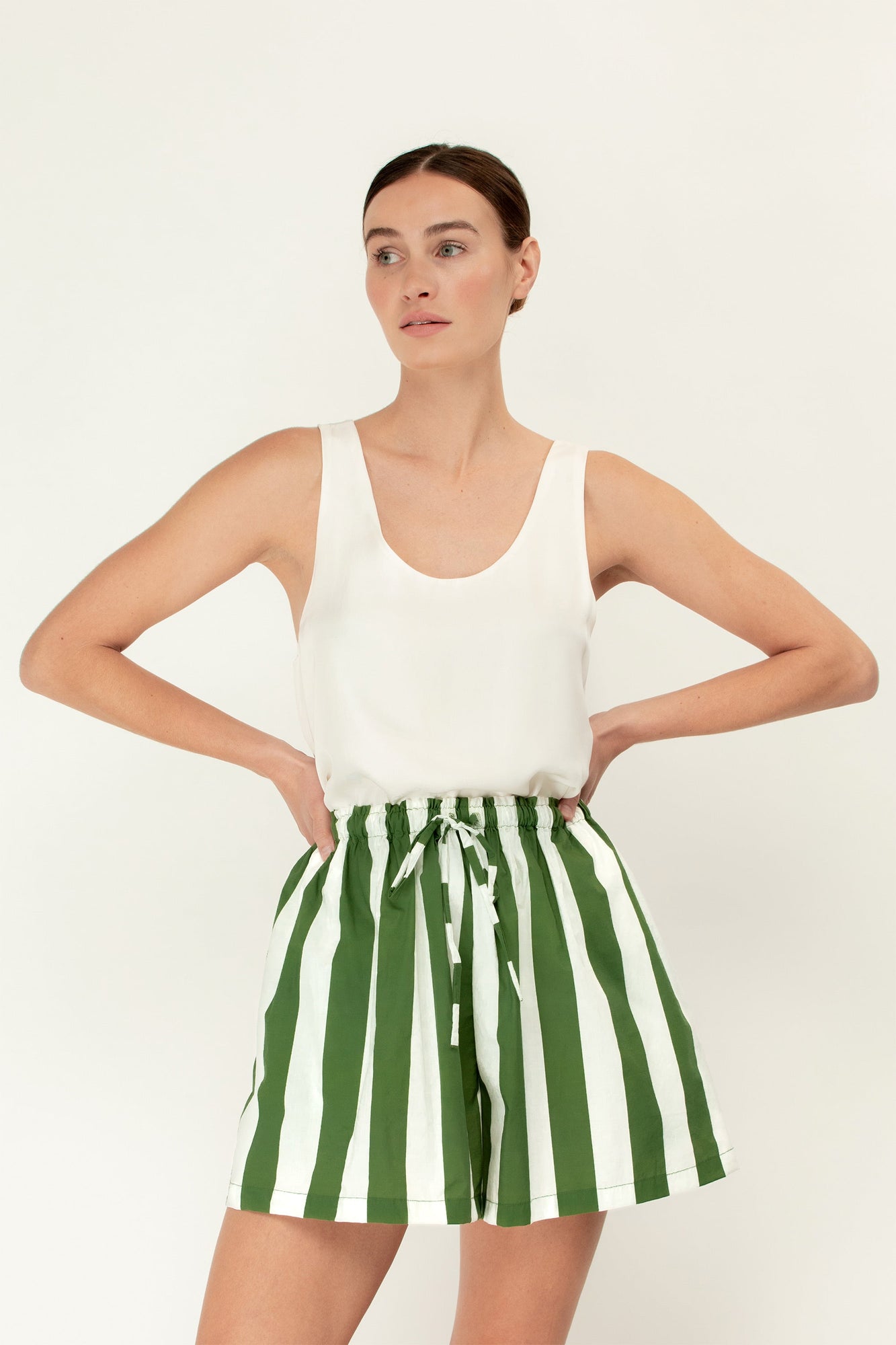 Olly Shorts | Verdant Stripe