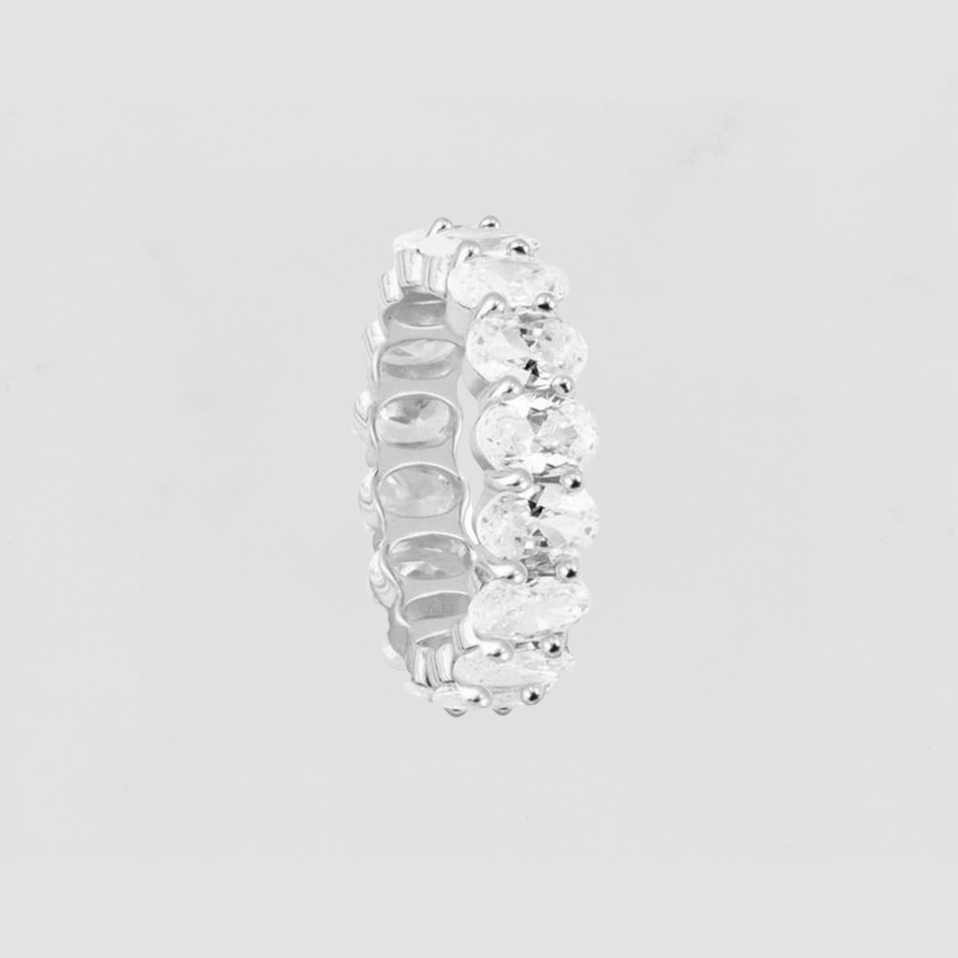 The Oval Cut Eternity Band | Silver