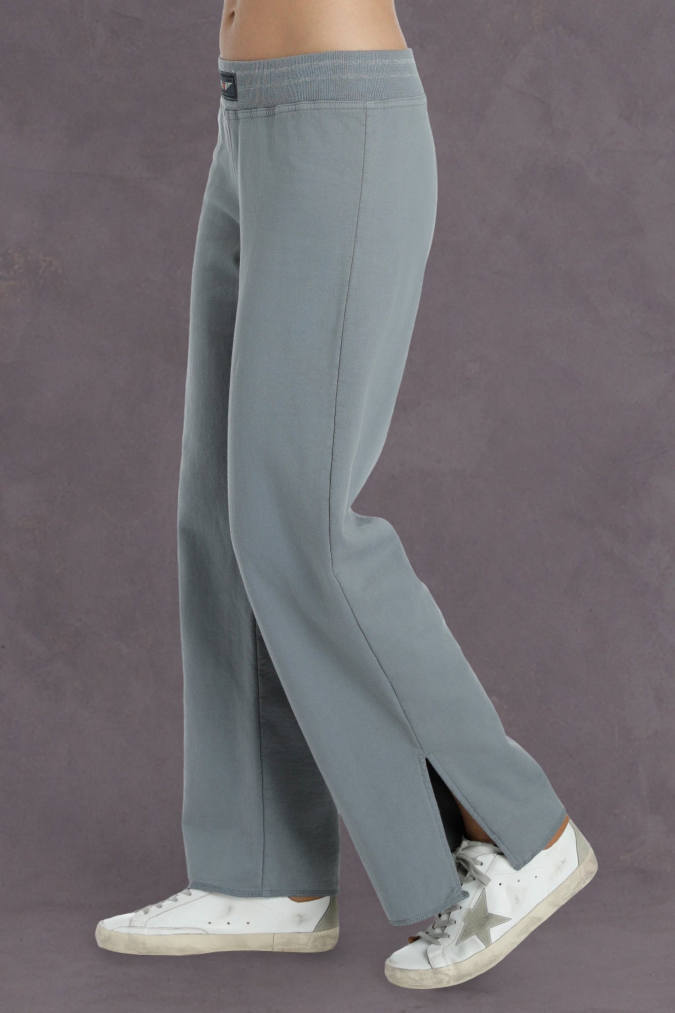 Women | Vintage Boxer Split Leg Sweatpant | Glass