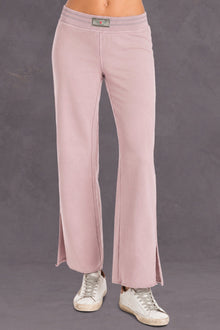 Women | Vintage Boxer Split Leg Sweatpant | Mauve