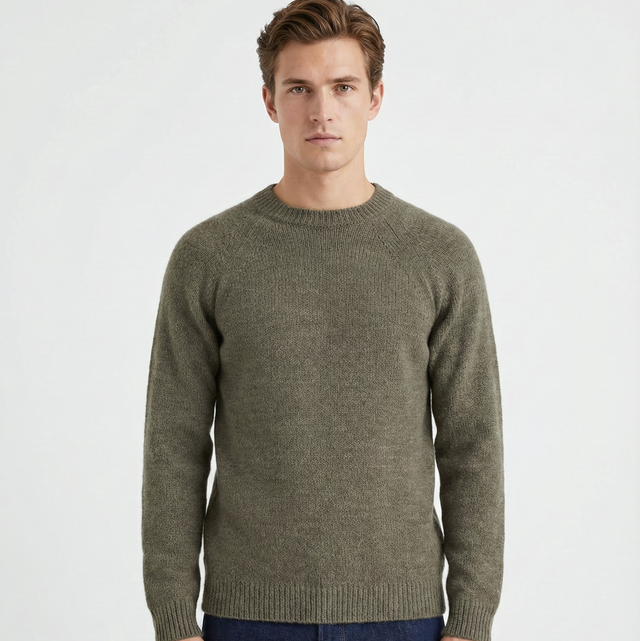 Men | Crew Neck Sweater for Men | Forest Green