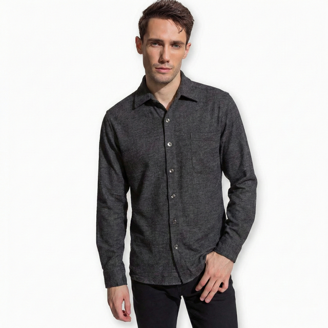 Men | Knit Shirt | Charcoal