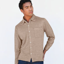 Men | Knit Shirt | Light Taupe