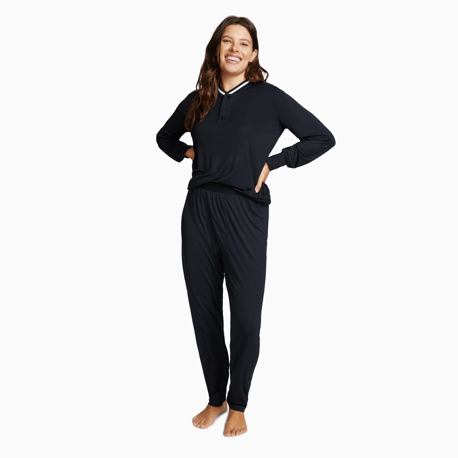 Modal Jersey Pajama Top | Black