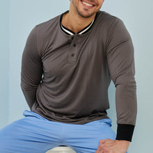 Modal Jersey Pajama Top | Gray/Black