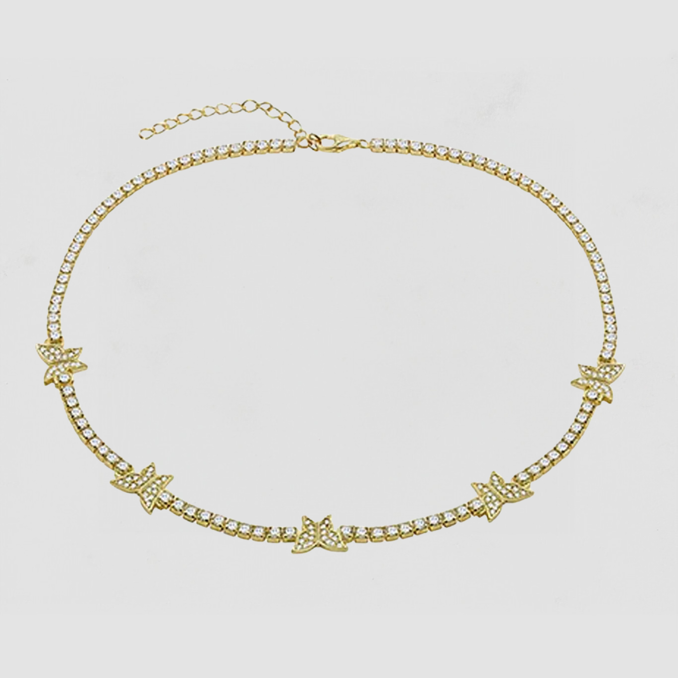 The Pave Butterfly Collar Necklace | Gold Vermeil