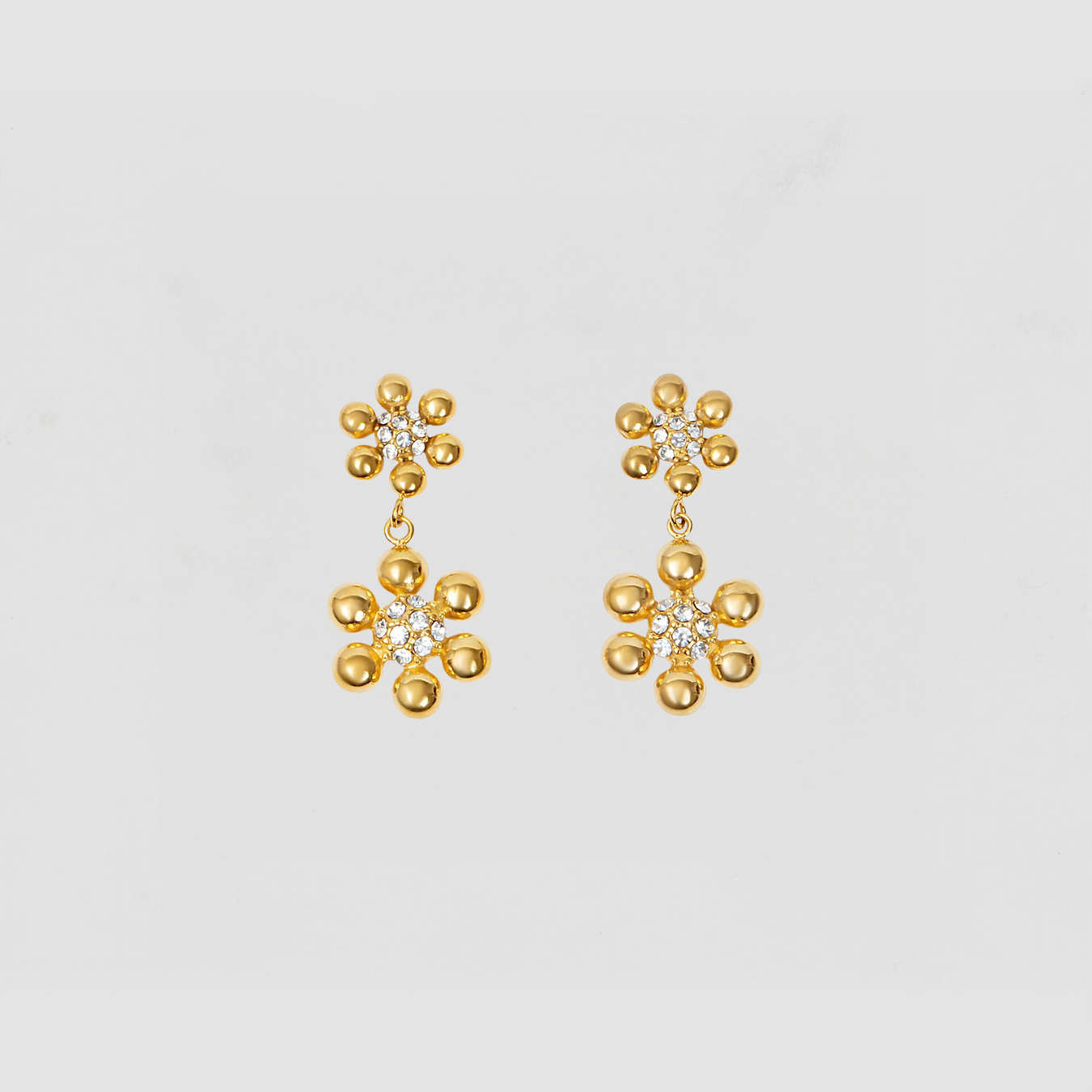 The Pave Cluster Earring Studs | Gold