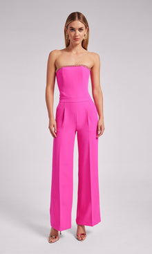 Elore Crepe Jumpsuit | Magenta
