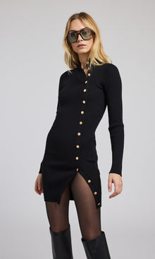 Yara Rib Dress | Black