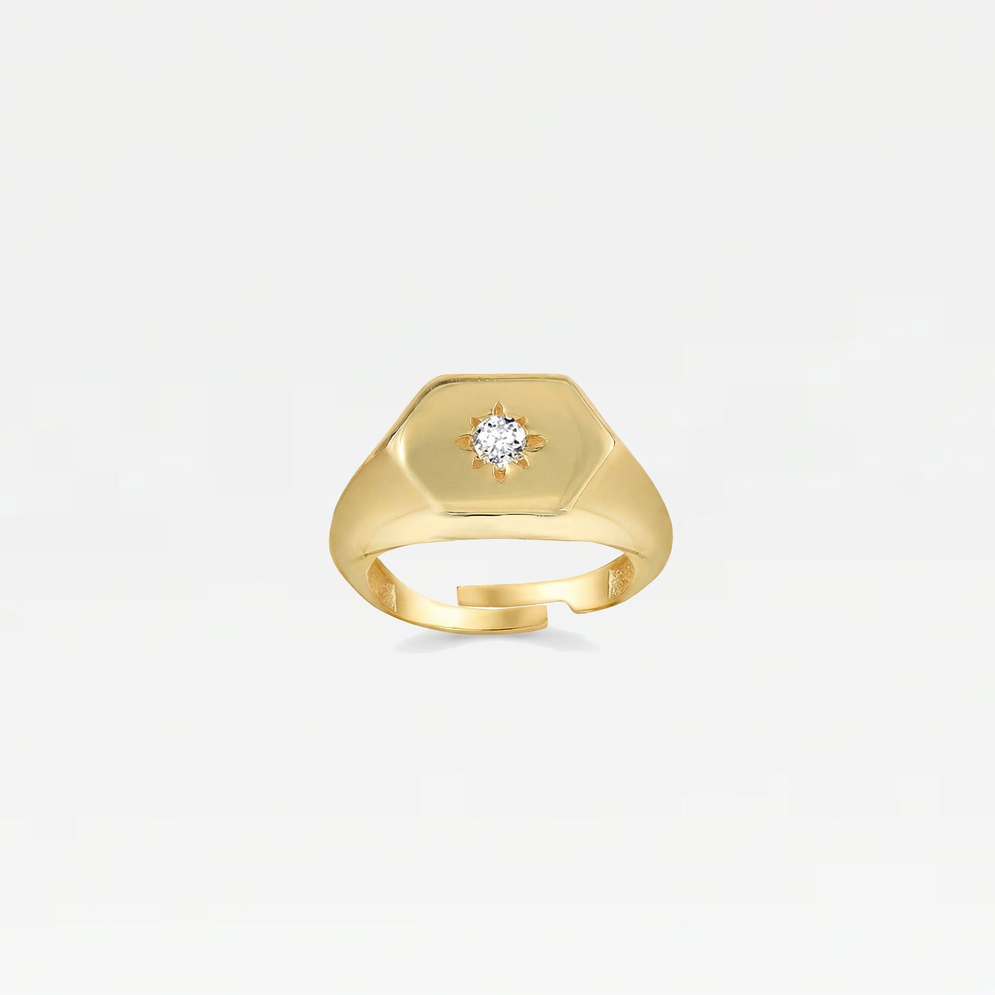 The Star Stone Pinky Signet Ring | Gold Vermeil