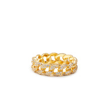 THE MID SIZE ICED OUT CUBAN LINK RING - The M Jewelers