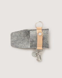 Merino Wool Pod Key Fob | Granite x Natural