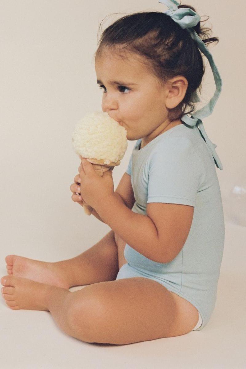 Kids | Short Sleeve One Piece | Powder Blue