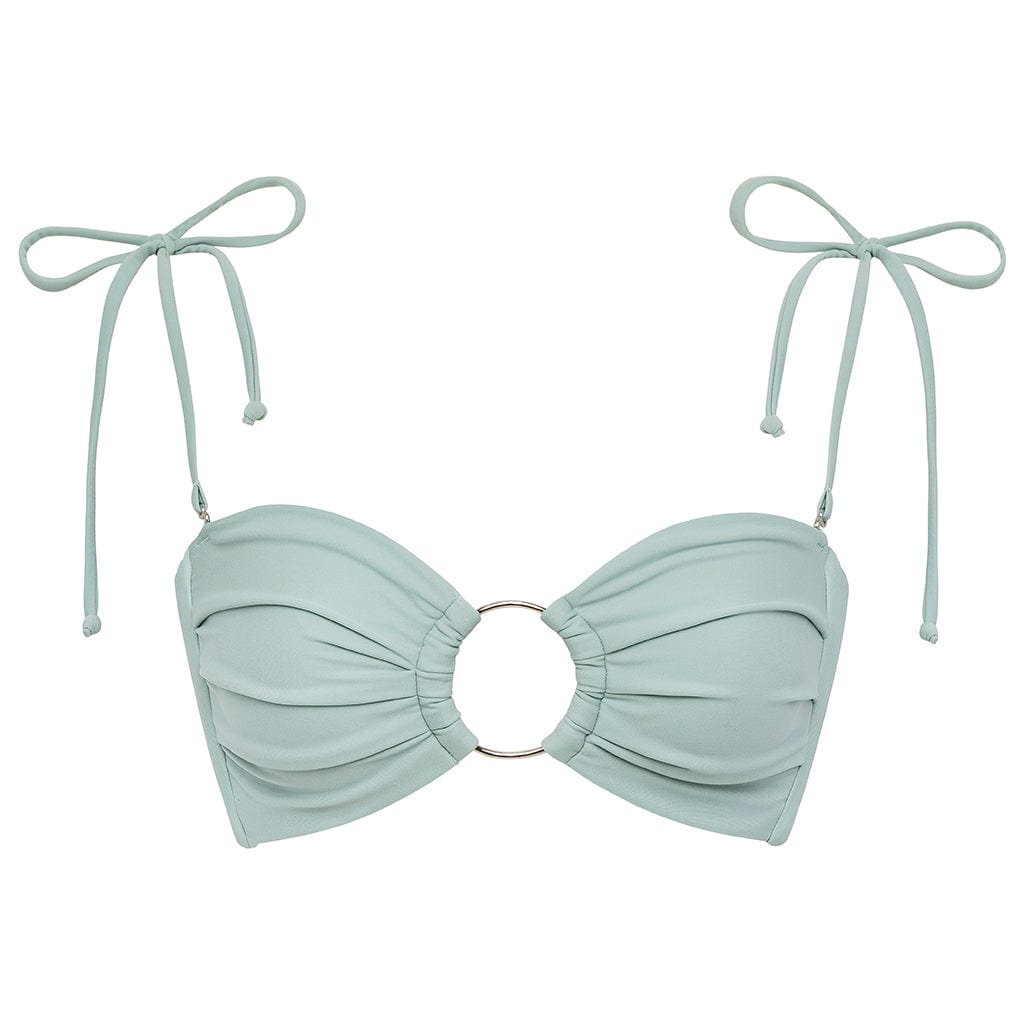 Tori Ties Bandeau Bikini Top | Powder Blue