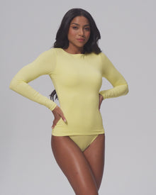 Crew Neck Long Sleeve Top | Cool Gray