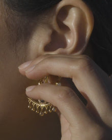 Compass Pear Studs | Sterling Silver