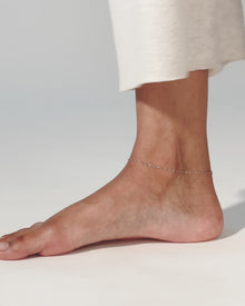 Capri Anklet | Platinum-Plated Steel | Freshwater Pearl