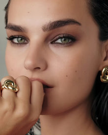 The Solstice Knot Studs | Gold
