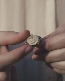 Capricorn & Earth Flip Ring | 14K Yellow Gold Vermeil