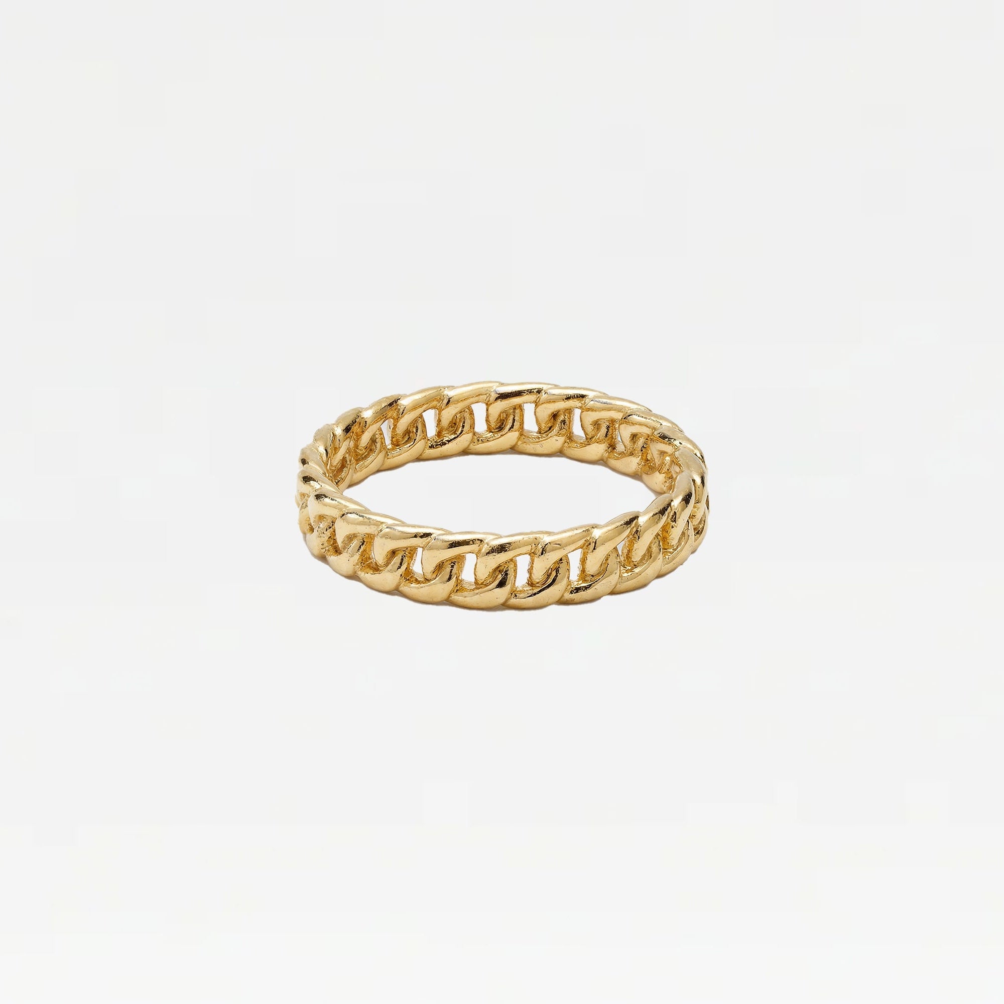 The Thin Cuban Link Ring | Gold