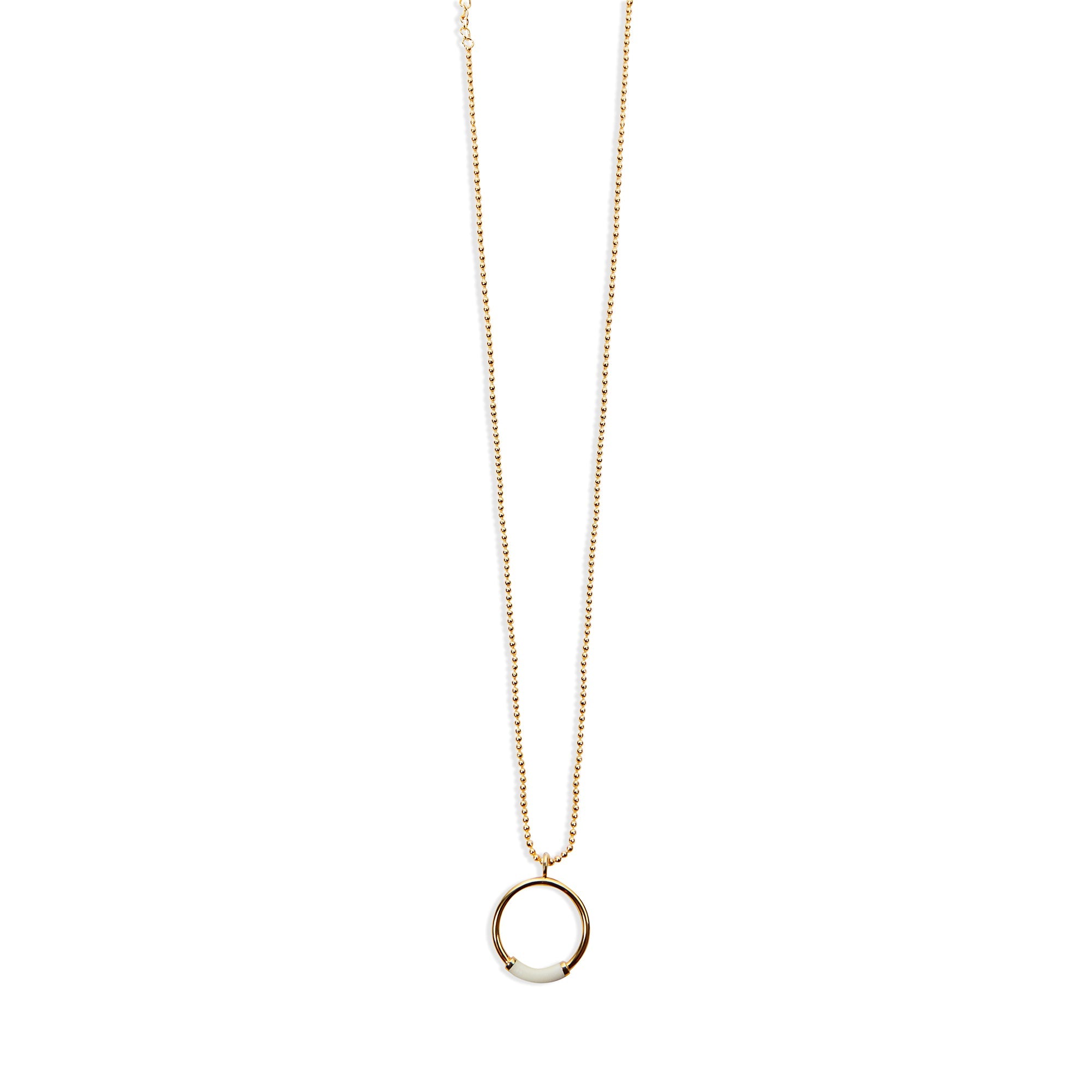 The Enamel Hoop Necklace | Gold-Plated