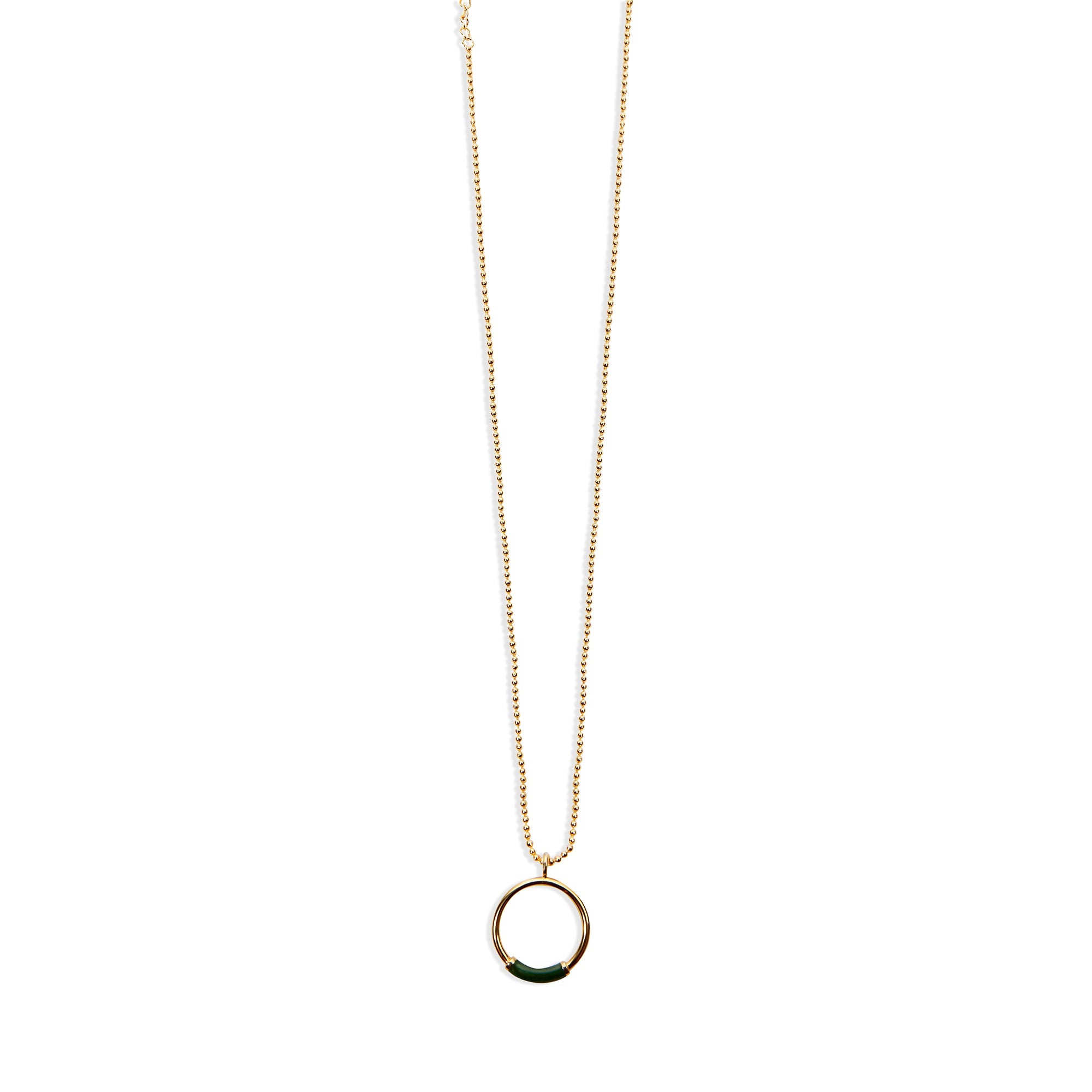 The Enamel Hoop Necklace | Gold-Plated