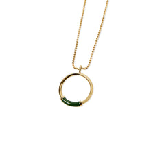 The Enamel Hoop Necklace | Green