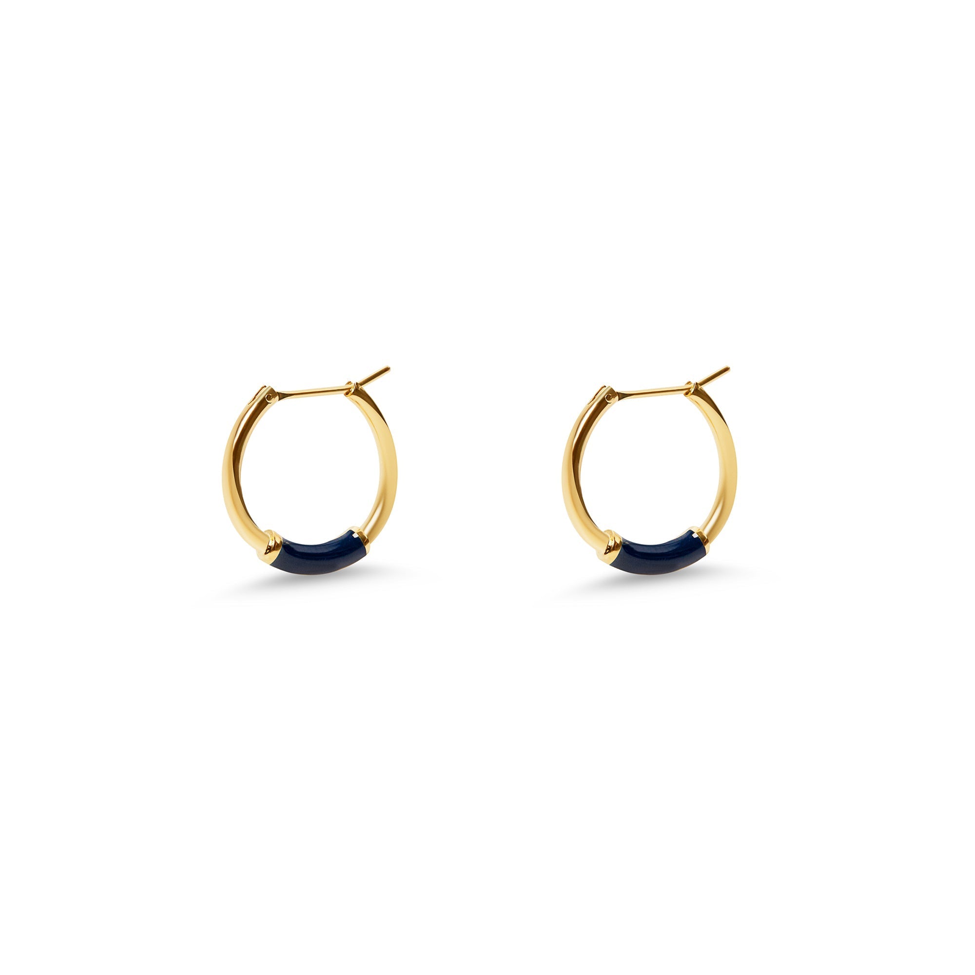 The Small Enamel Hoop | Navy